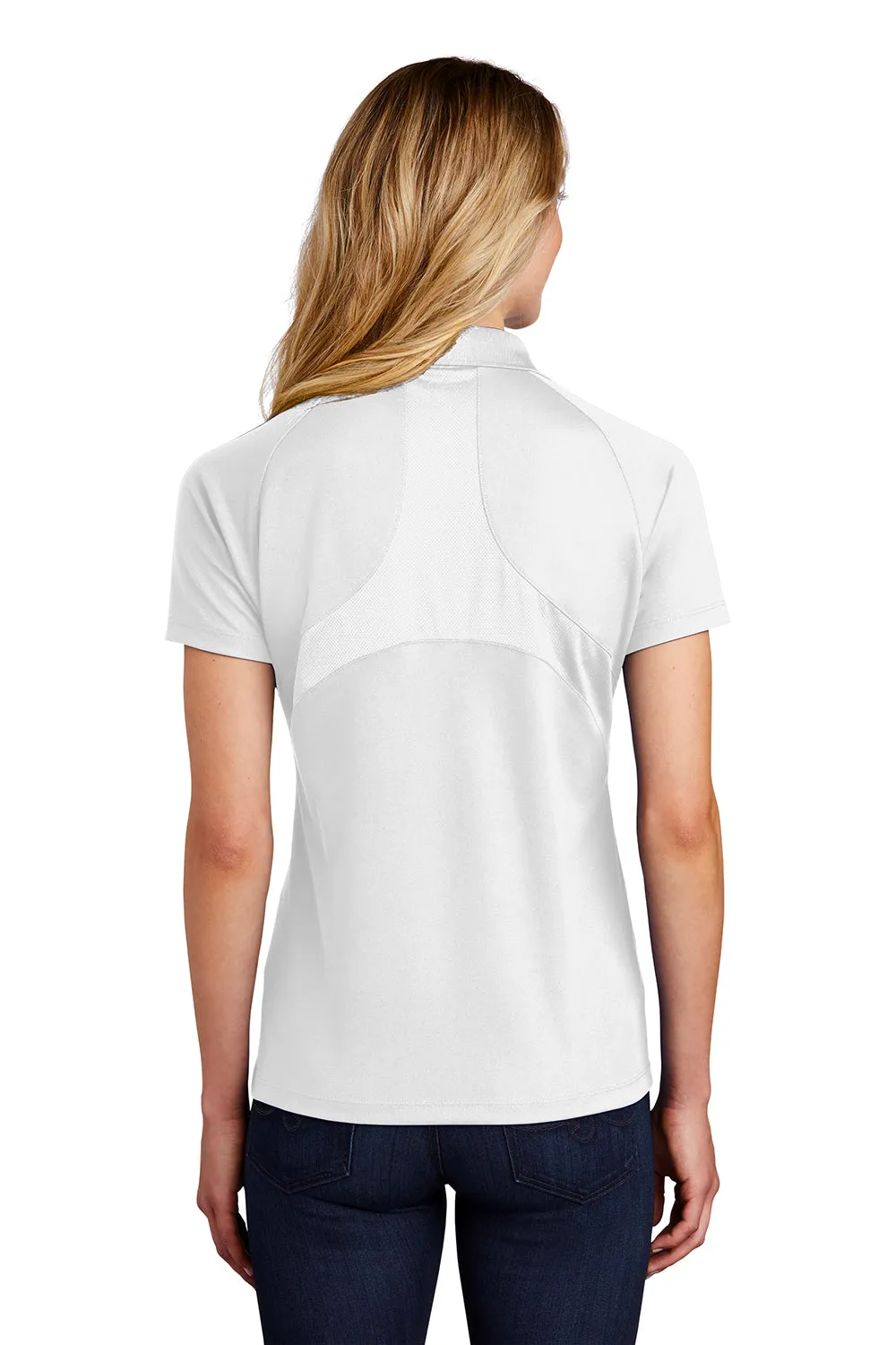 Sport-Tek Womens Dri-Mesh Moisture Wicking Short Sleeve Polo Shirt - White Clothing Sport-Tek