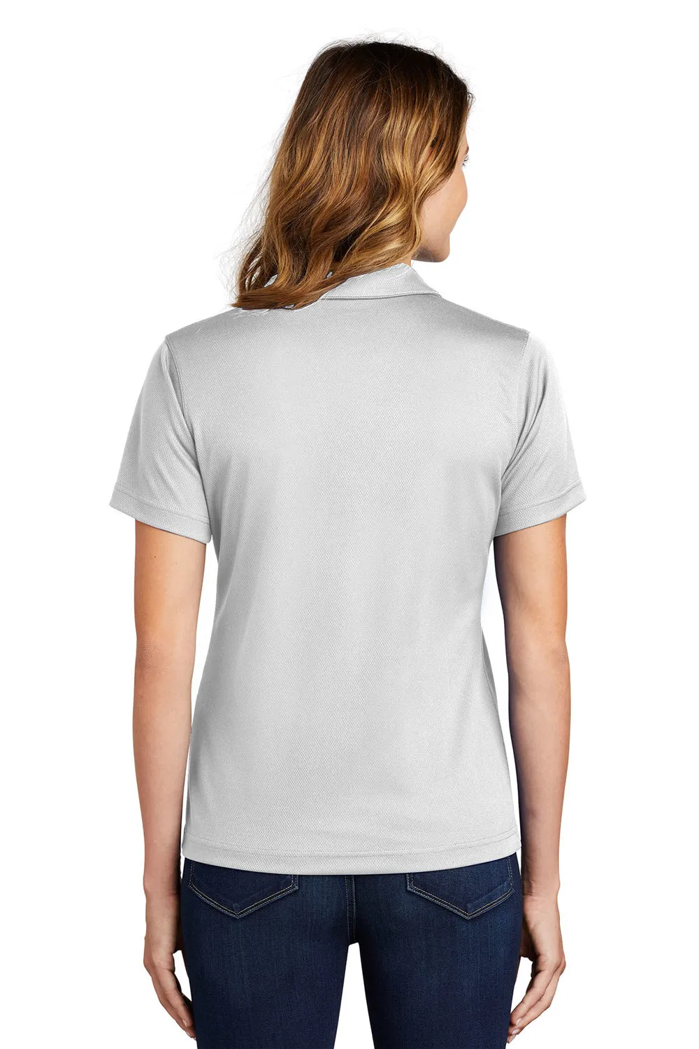 Sport-Tek Womens Dri-Mesh Moisture Wicking Short Sleeve Polo Shirt - White Clothing Sport-Tek