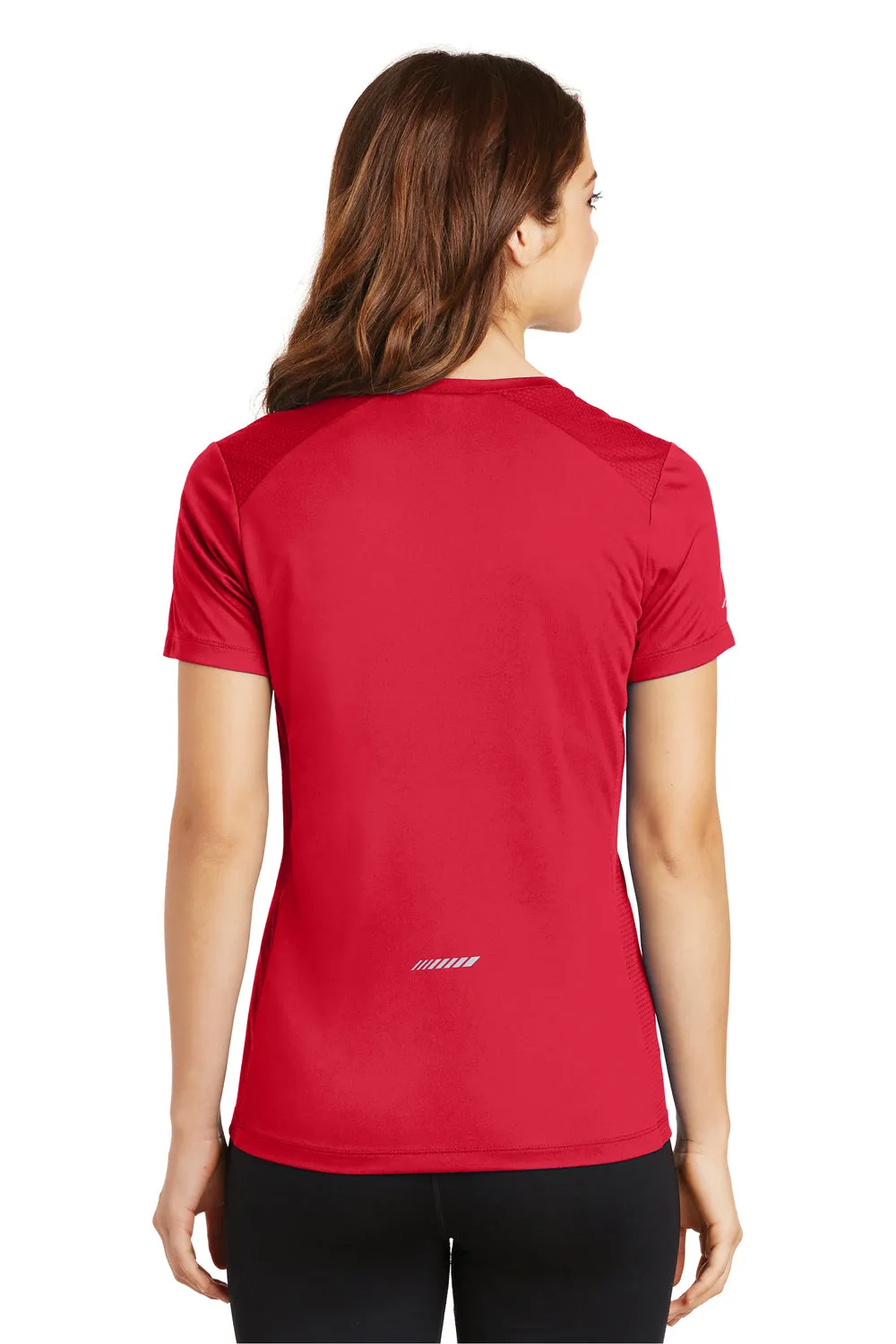 Sport-Tek Womens Elevate Moisture Wicking Short Sleeve Scoop Neck T-Shirt - True Red - Closeout Clothing Sport-Tek