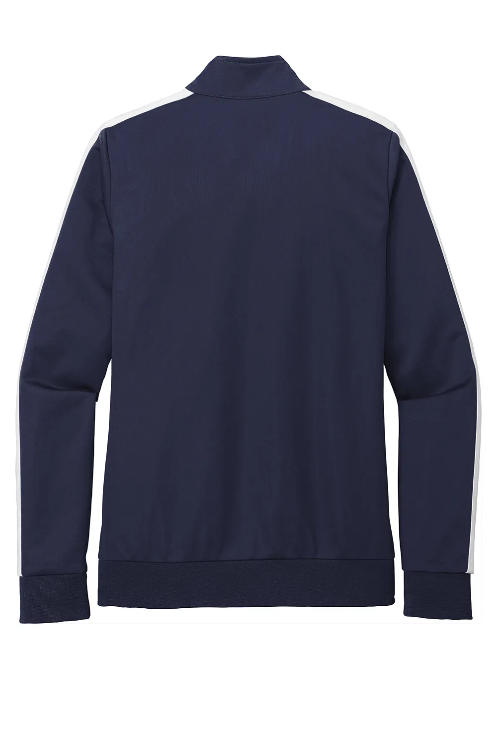 Sport-Tek Womens Full Zip Track Jacket - True Navy Blue/White