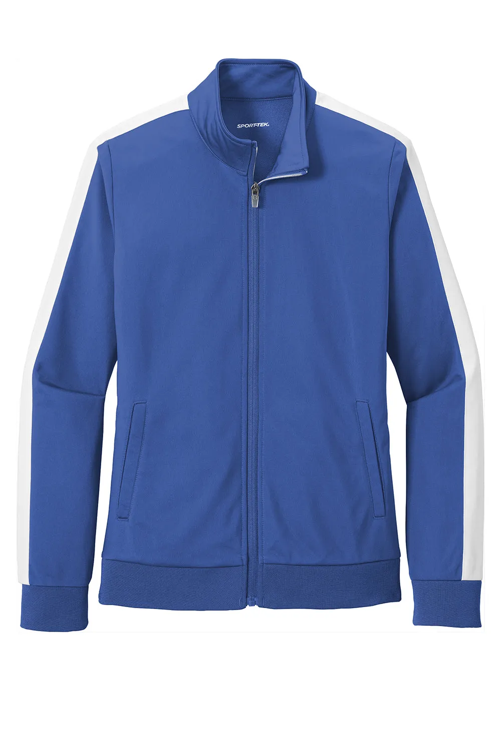 Sport-Tek Womens Full Zip Track Jacket - True Royal Blue/White - Closeout