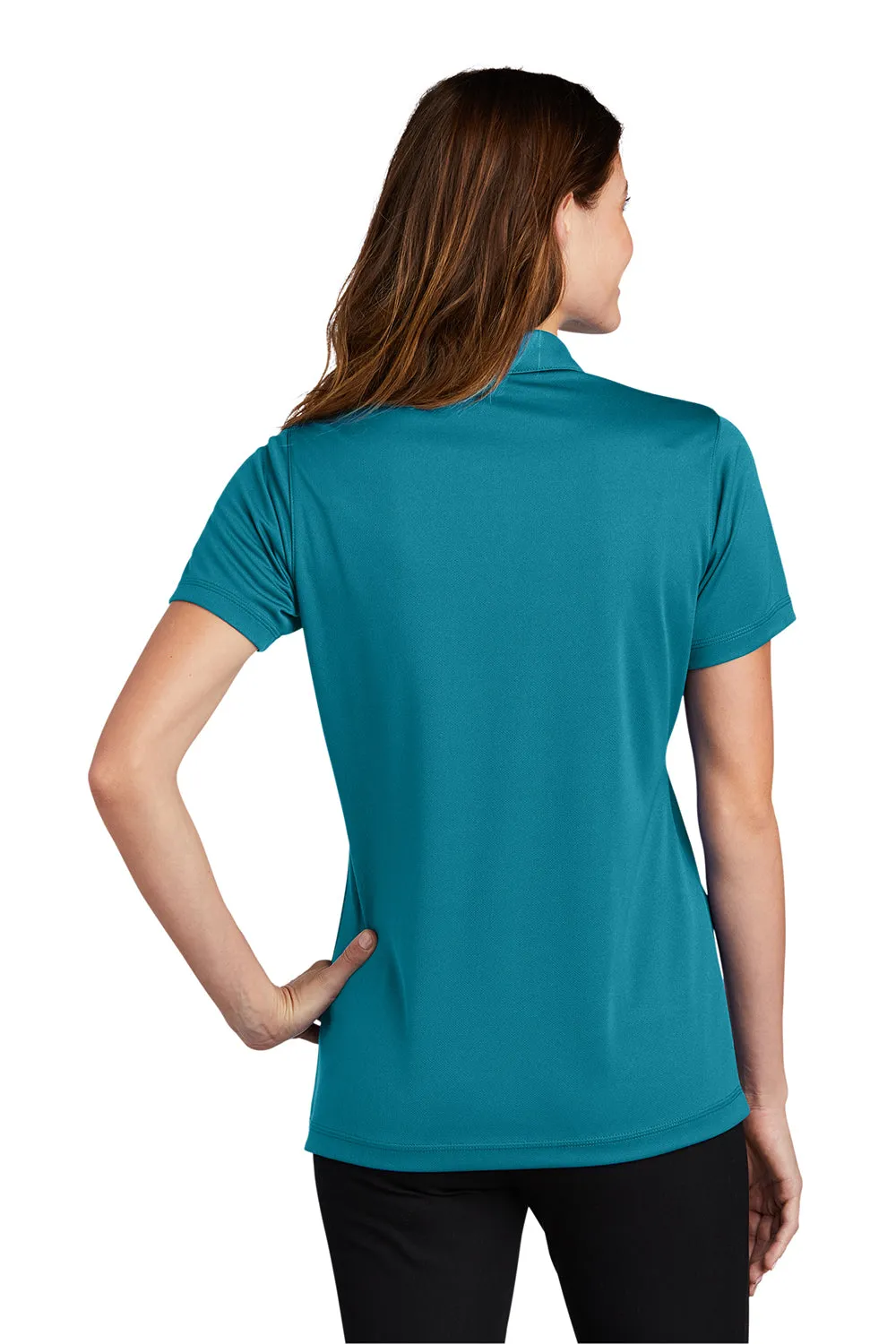 Sport-Tek Womens Micro-Mesh Moisture Wicking Short Sleeve Polo Shirt - Blue Wake Clothing Sport-Tek