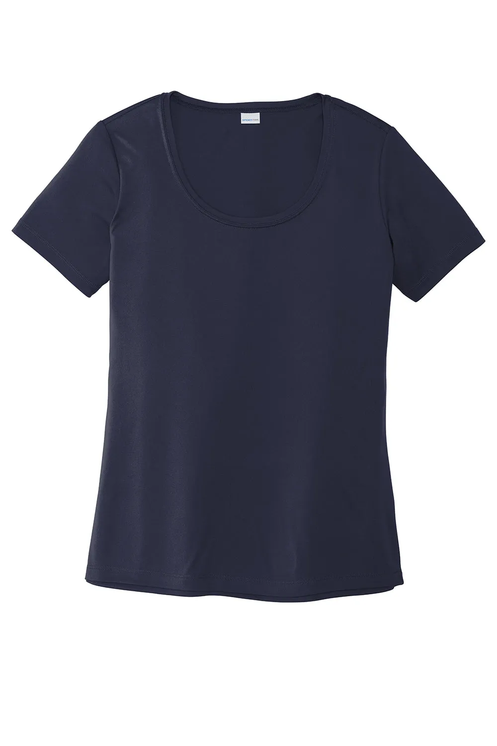 Sport-Tek Womens Moisture Wicking Short Sleeve Scoop Neck T-Shirt - True Navy Blue - Closeout Clothing Sport-Tek