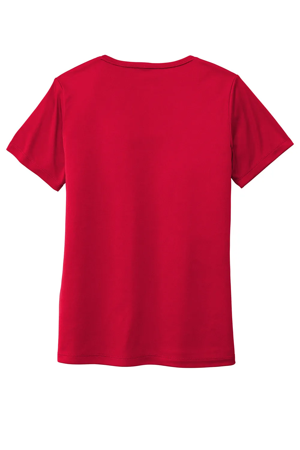 Sport-Tek Womens Moisture Wicking Short Sleeve Scoop Neck T-Shirt - True Red - Closeout Clothing Sport-Tek