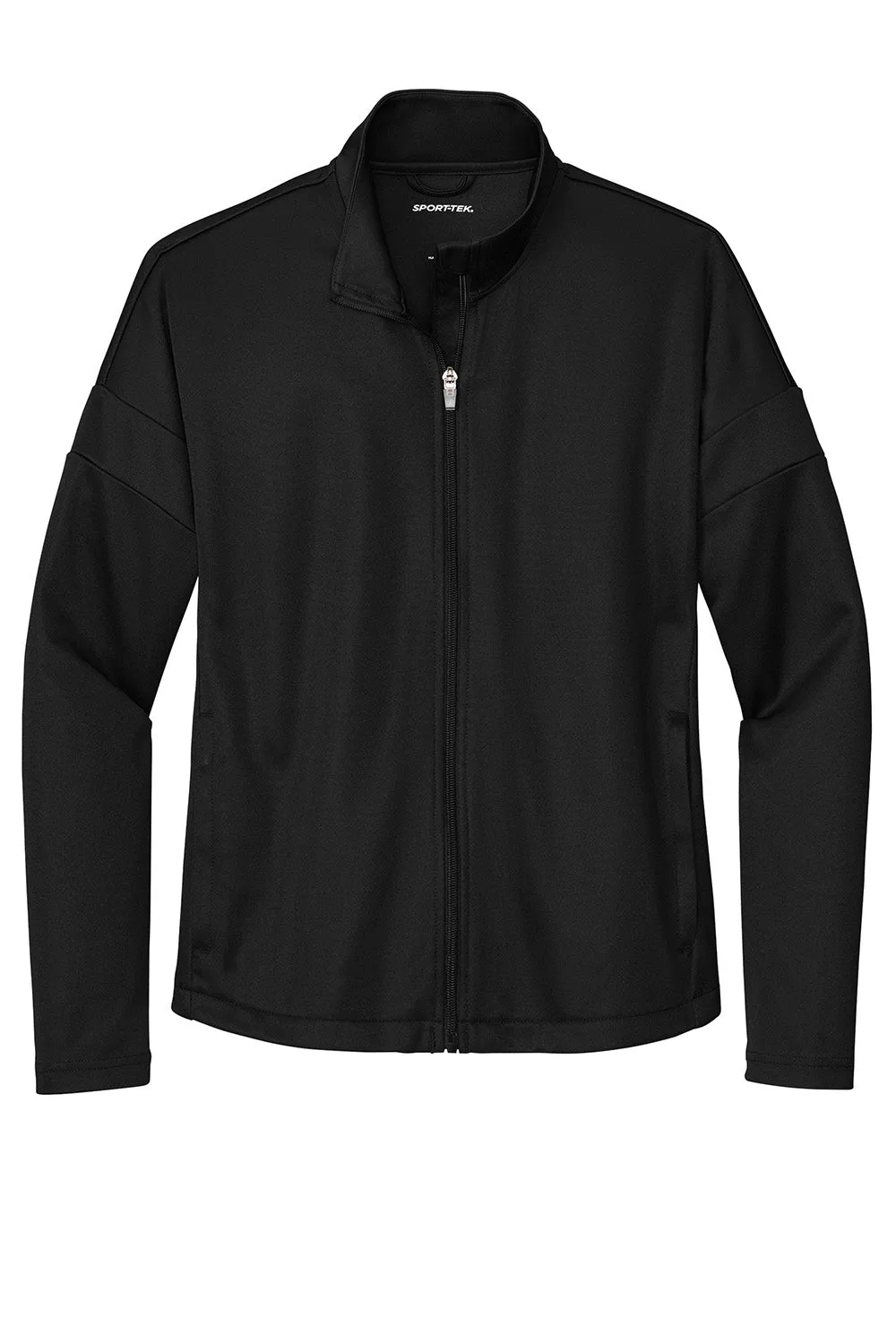 Sport-Tek Womens Moisture Wicking Travel Full Zip Jacket - Black