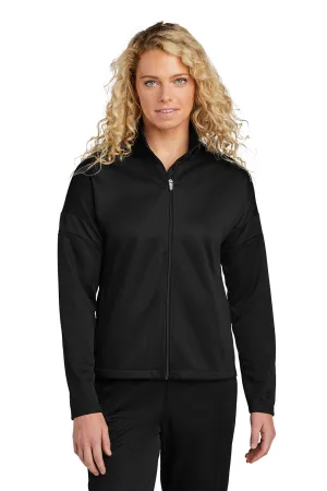 Sport-Tek Womens Moisture Wicking Travel Full Zip Jacket - Black