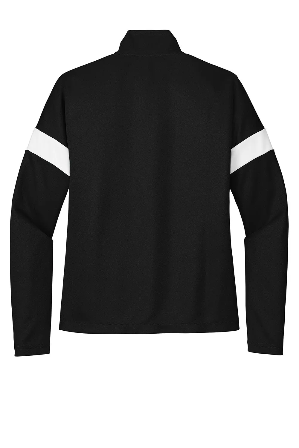 Sport-Tek Womens Moisture Wicking Travel Full Zip Jacket - Black/White