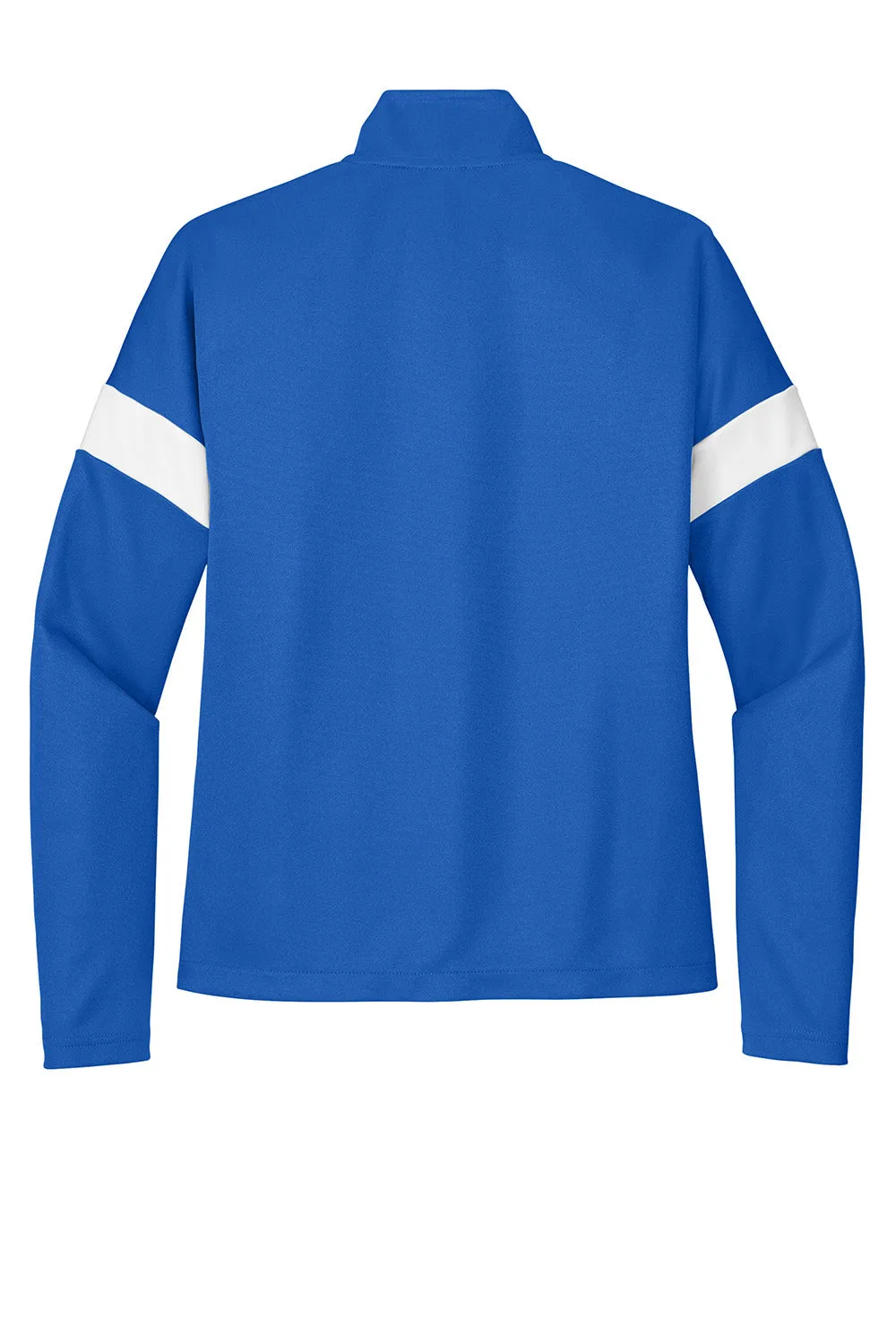 Sport-Tek Womens Moisture Wicking Travel Full Zip Jacket - True Royal Blue/White