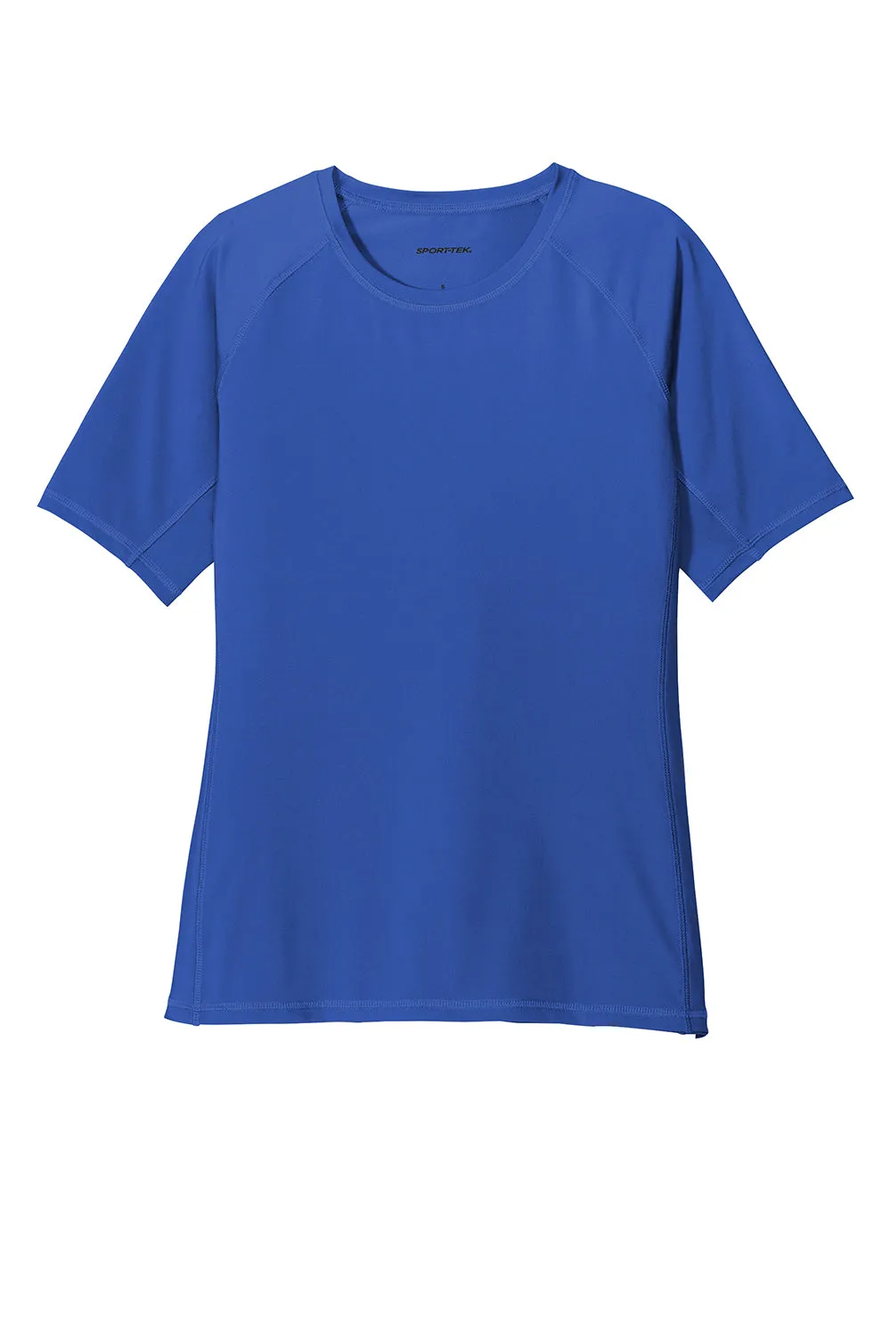 Sport-Tek Womens Rashguard Moisture Wicking Short Sleeve Crewneck T-Shirt - True Royal Blue Clothing Sport-Tek
