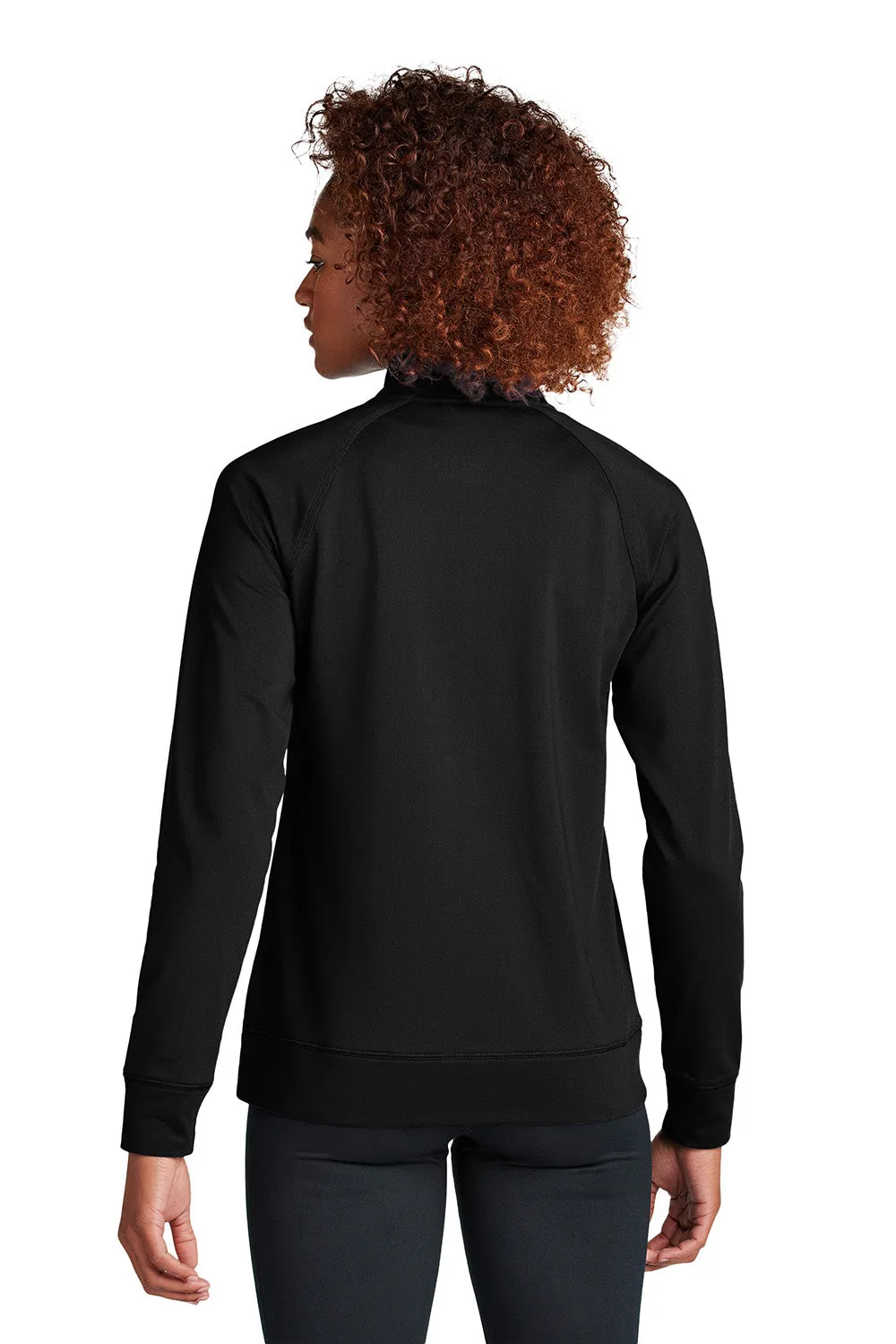 Sport-Tek Womens Sport-Wick Moisture Wicking Full Zip Cadet Jacket - Black