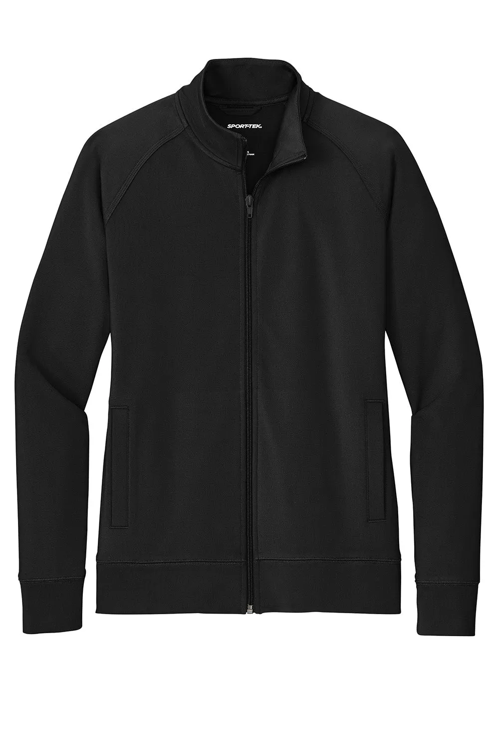 Sport-Tek Womens Sport-Wick Moisture Wicking Full Zip Cadet Jacket - Black