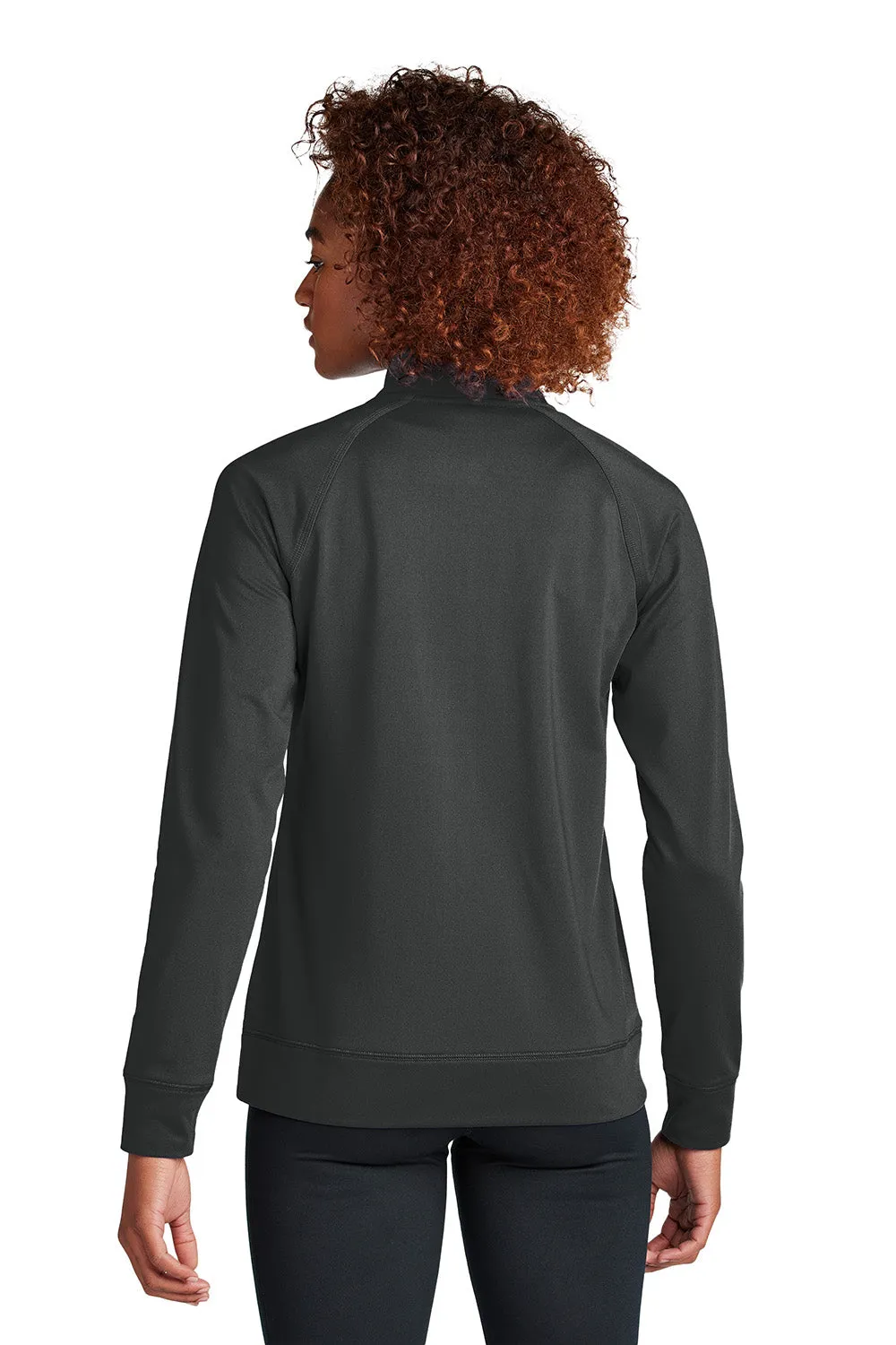 Sport-Tek Womens Sport-Wick Moisture Wicking Full Zip Cadet Jacket - Charcoal Grey