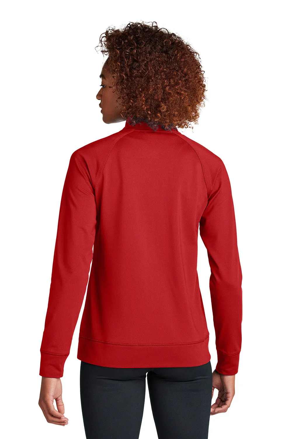 Sport-Tek Womens Sport-Wick Moisture Wicking Full Zip Cadet Jacket - Deep Red