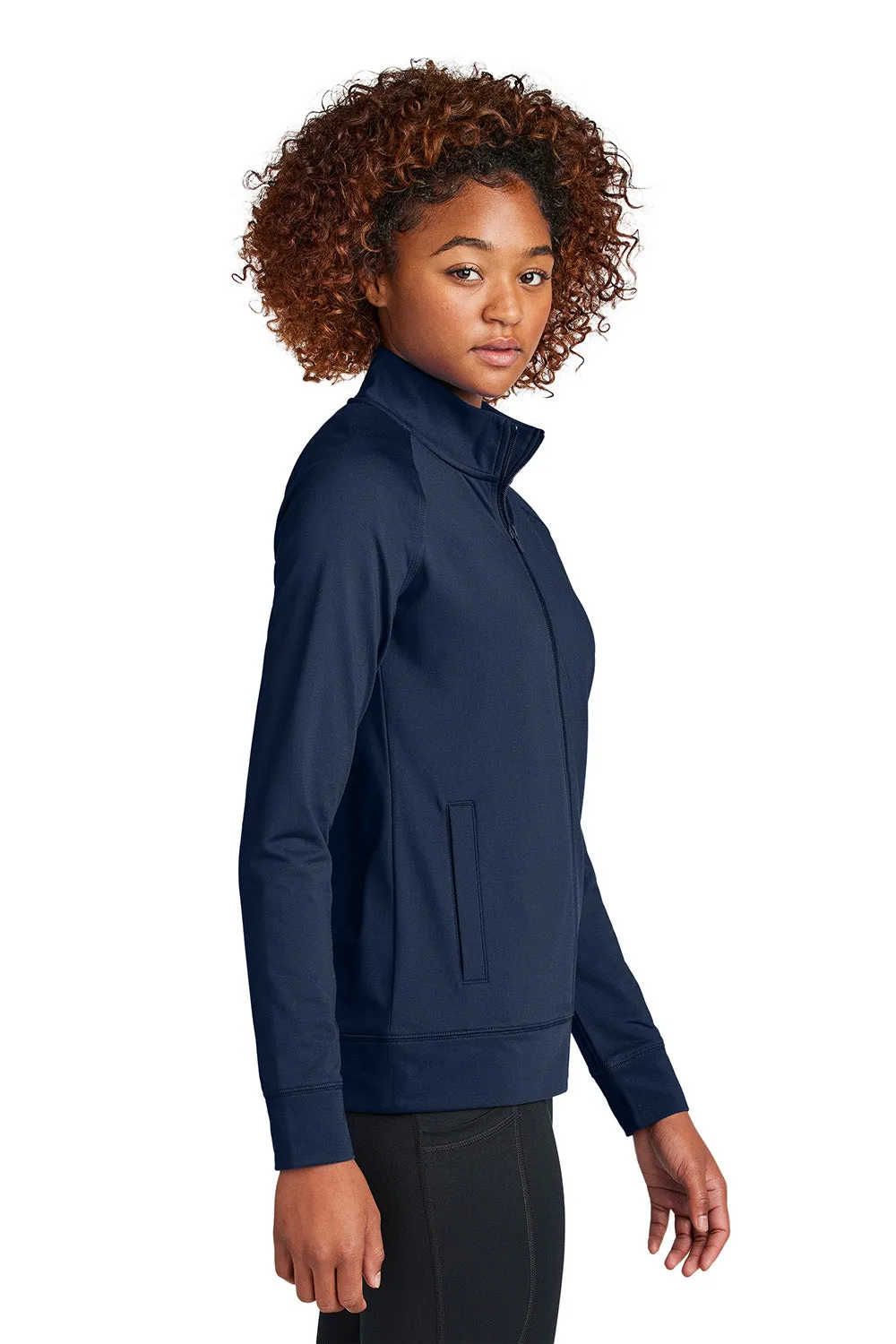 Sport-Tek Womens Sport-Wick Moisture Wicking Full Zip Cadet Jacket - True Navy Blue