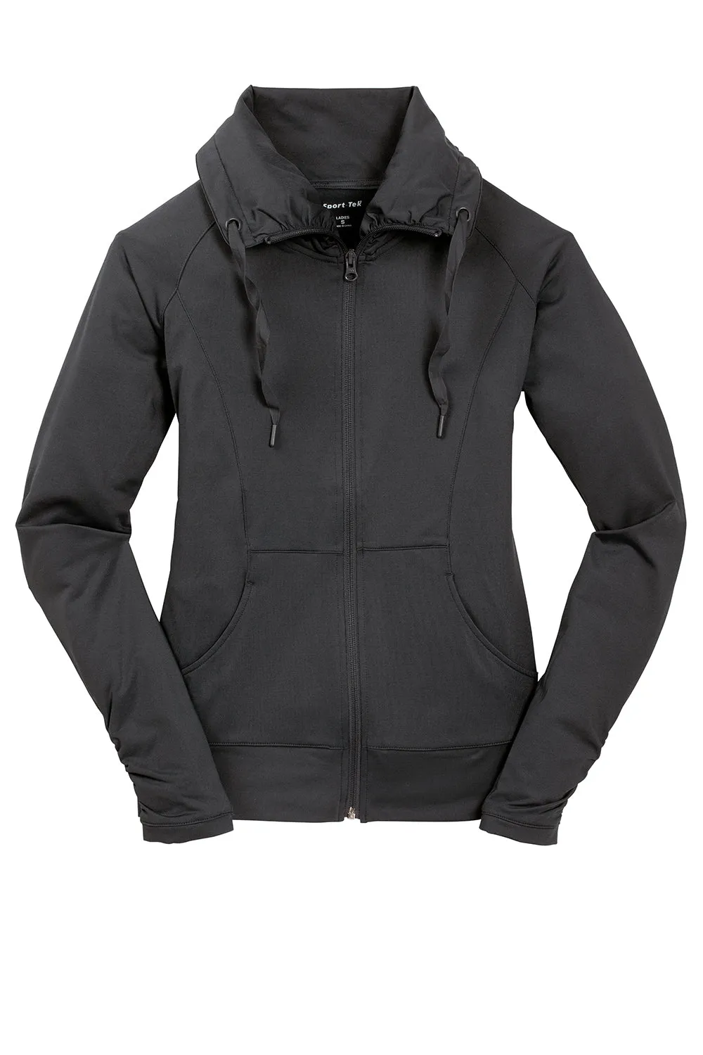 Sport-Tek Womens Sport-Wick Moisture Wicking Full Zip Jacket - Charcoal Grey