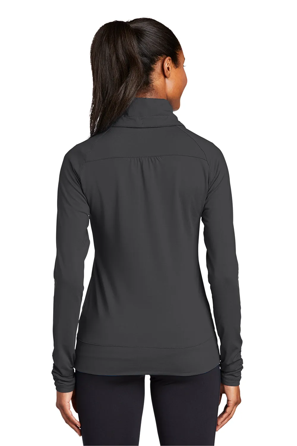 Sport-Tek Womens Sport-Wick Moisture Wicking Full Zip Jacket - Charcoal Grey