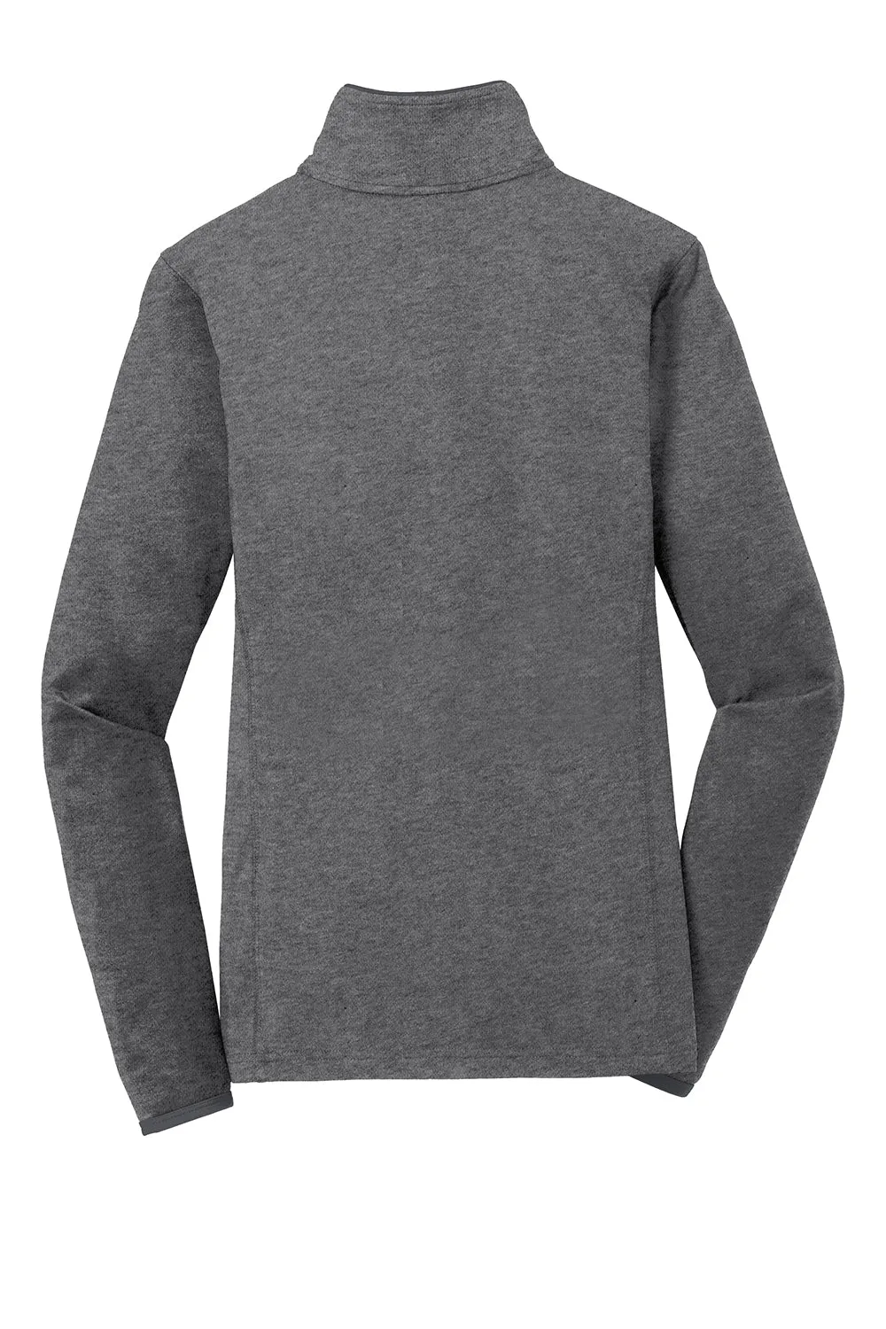 Sport-Tek Womens Sport-Wick Moisture Wicking Full Zip Jacket - Heather Charcoal Grey/Charcoal Grey