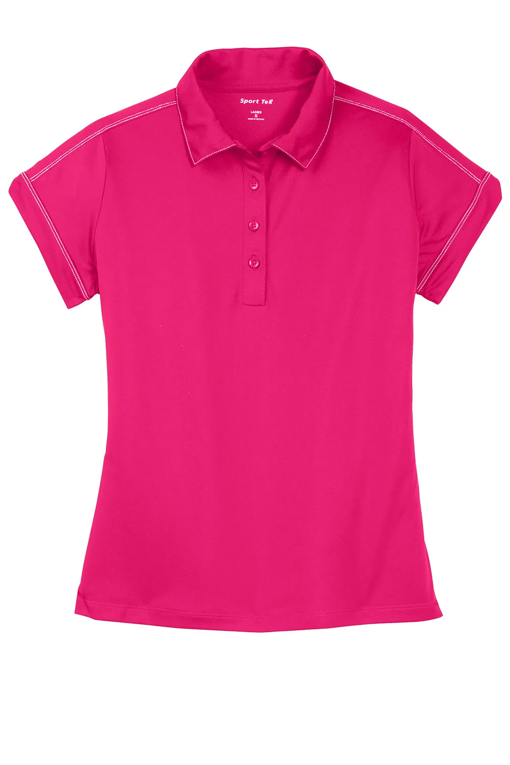 Sport-Tek Womens Sport-Wick Moisture Wicking Short Sleeve Polo Shirt - Raspberry Pink - Closeout Clothing Sport-Tek