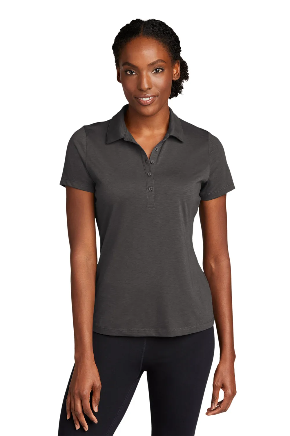 Sport-Tek Womens Strive Moisture Wicking Short Sleeve Polo Shirt - Graphite Grey Clothing Sport-Tek