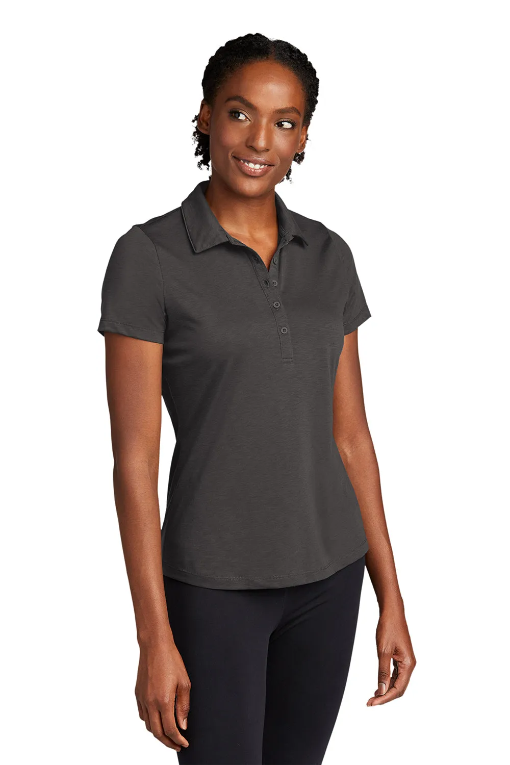 Sport-Tek Womens Strive Moisture Wicking Short Sleeve Polo Shirt - Graphite Grey Clothing Sport-Tek