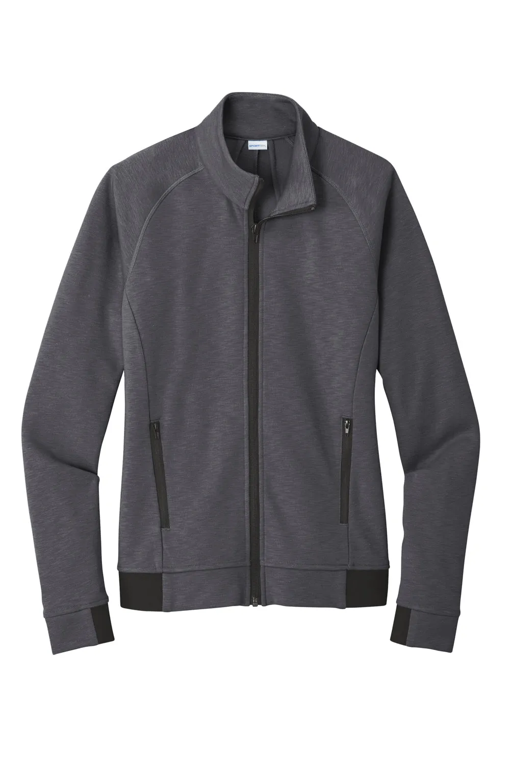 Sport-Tek Womens Strive PosiCharge Full Zip Jacket - Graphite Grey