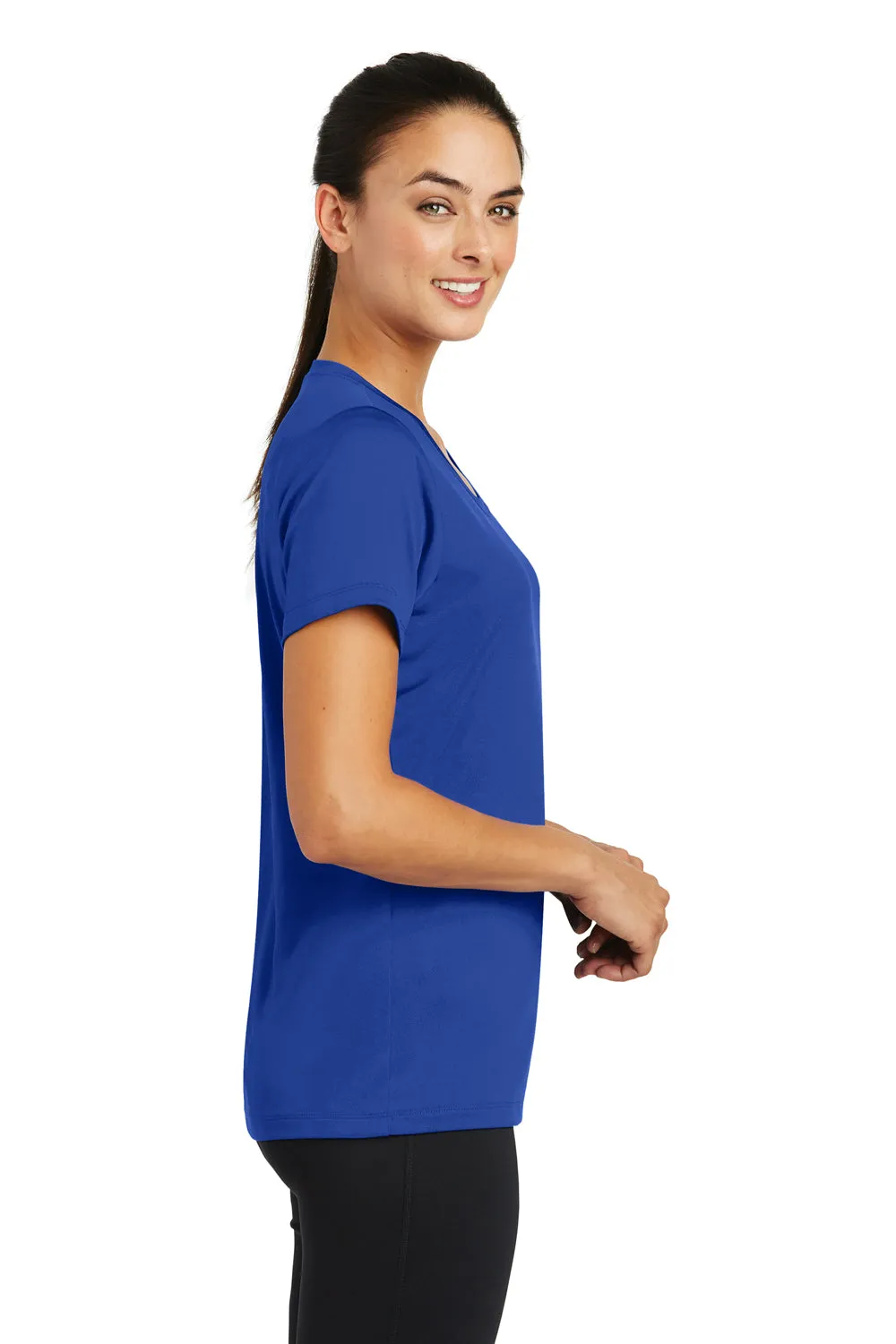 Sport-Tek Womens Tough Moisture Wicking Short Sleeve Crewneck T-Shirt - True Royal Blue - Closeout Clothing Sport-Tek