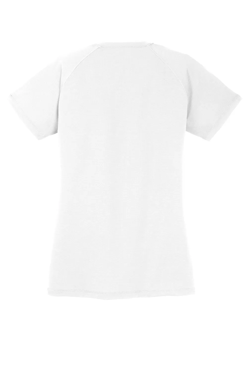 Sport-Tek Womens Ultimate Performance Moisture Wicking Short Sleeve V-Neck T-Shirt - White Clothing Sport-Tek