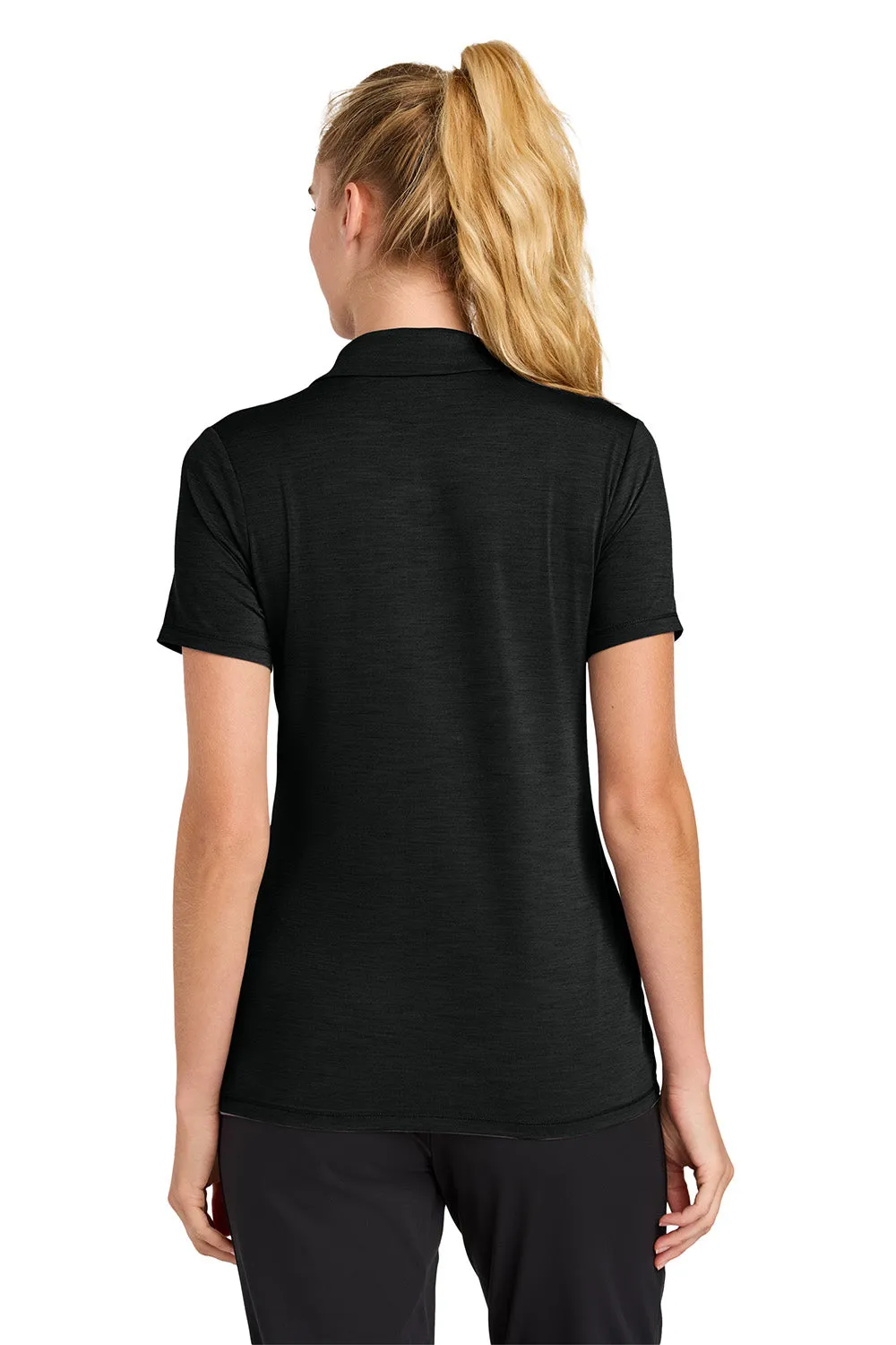 Sport-Tek Womens Versa Moisture Wicking Short Sleeve Polo Shirt - Black Clothing Sport-Tek