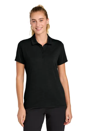 Sport-Tek Womens Versa Moisture Wicking Short Sleeve Polo Shirt - Black Clothing Sport-Tek