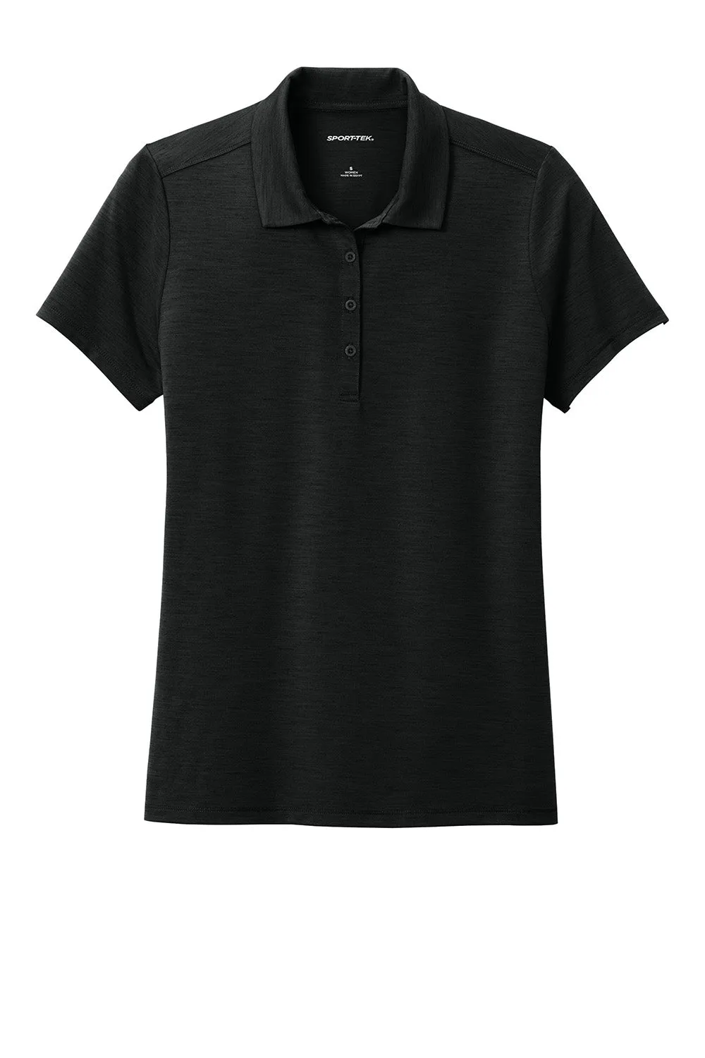 Sport-Tek Womens Versa Moisture Wicking Short Sleeve Polo Shirt - Black Clothing Sport-Tek