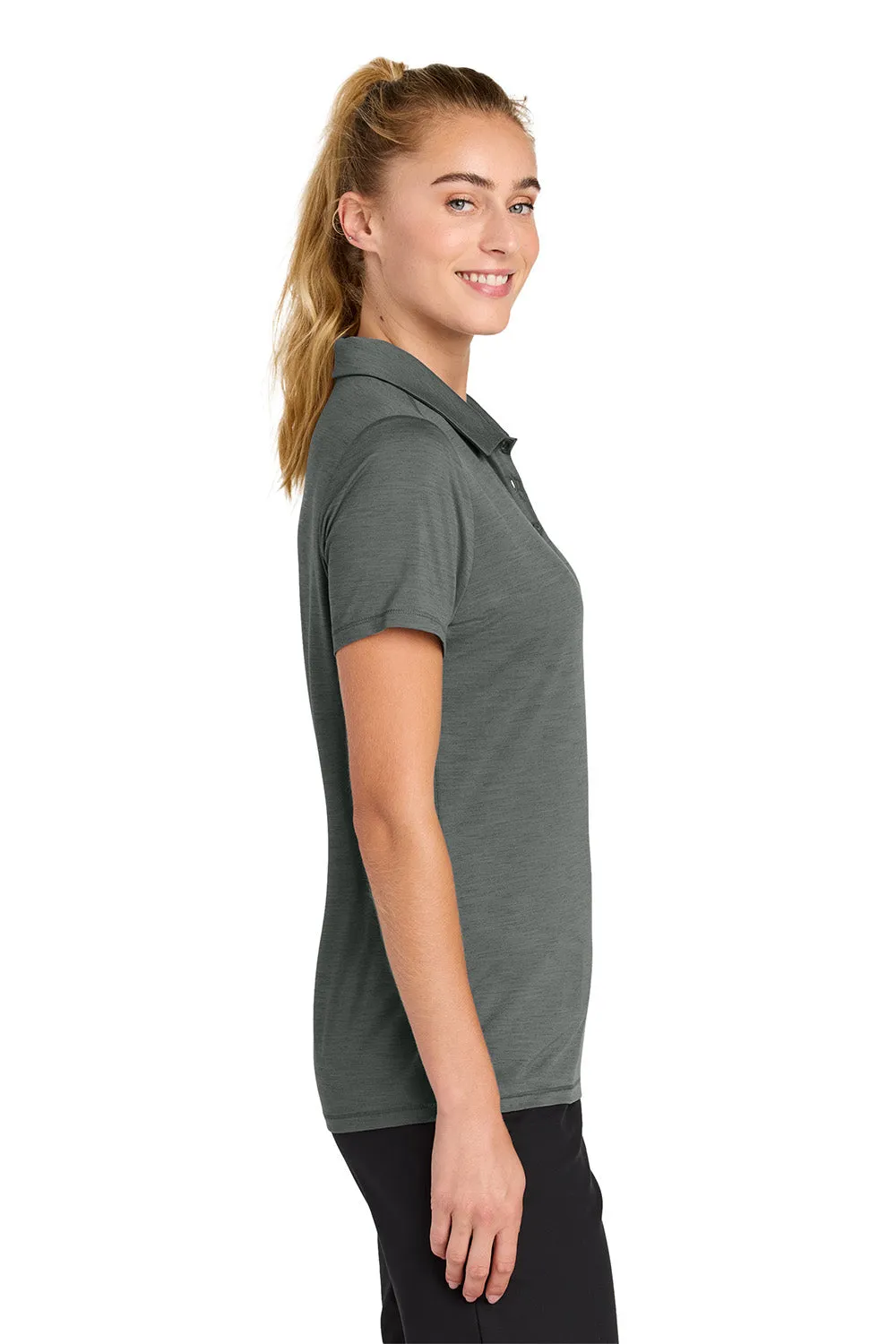 Sport-Tek Womens Versa Moisture Wicking Short Sleeve Polo Shirt - Shadow Grey Clothing Sport-Tek