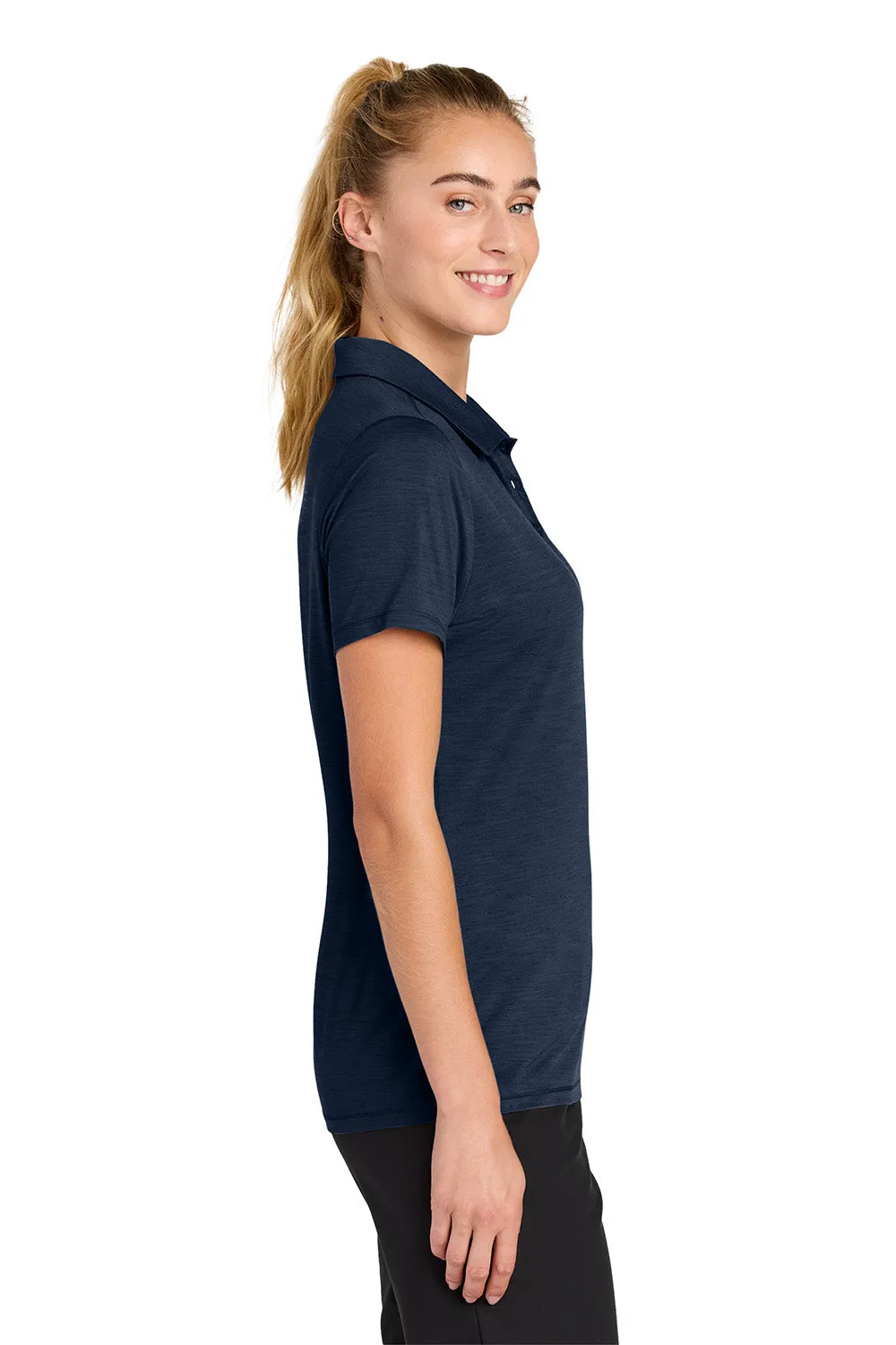 Sport-Tek Womens Versa Moisture Wicking Short Sleeve Polo Shirt - True Navy Blue Clothing Sport-Tek
