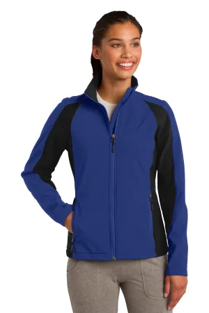 Sport-Tek Womens Water Resistant Full Zip Jacket - True Royal Blue/Black - Closeout Clothing Sport-Tek