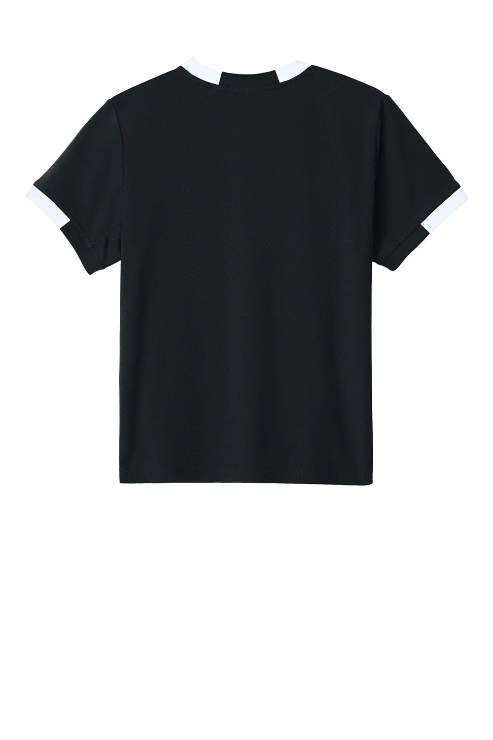 Sport-Tek Youth Club Moisture Wicking Short Sleeve Crewneck T-Shirt - Black/White Clothing Sport-Tek