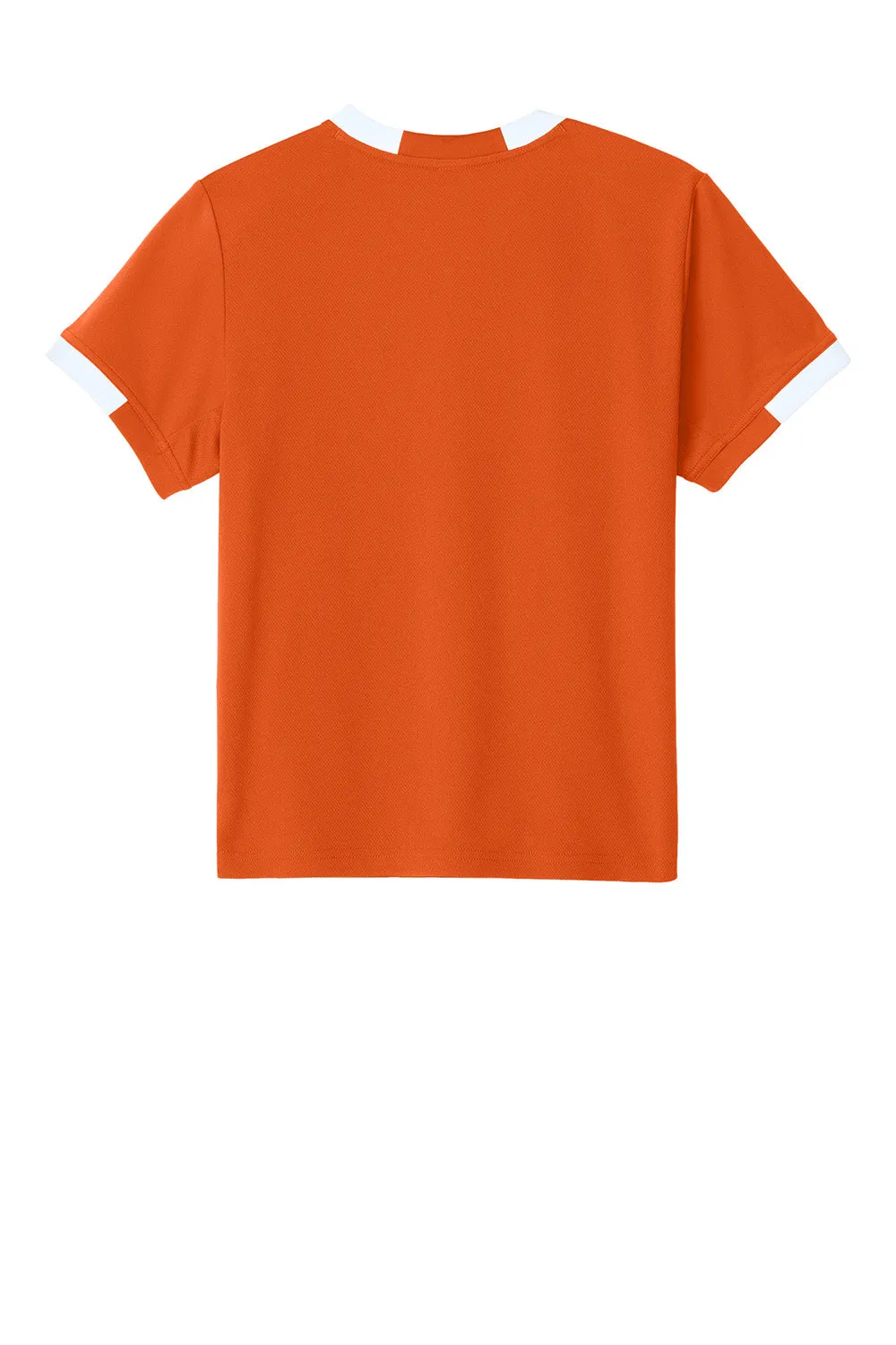 Sport-Tek Youth Club Moisture Wicking Short Sleeve Crewneck T-Shirt - Deep Orange/White Clothing Sport-Tek