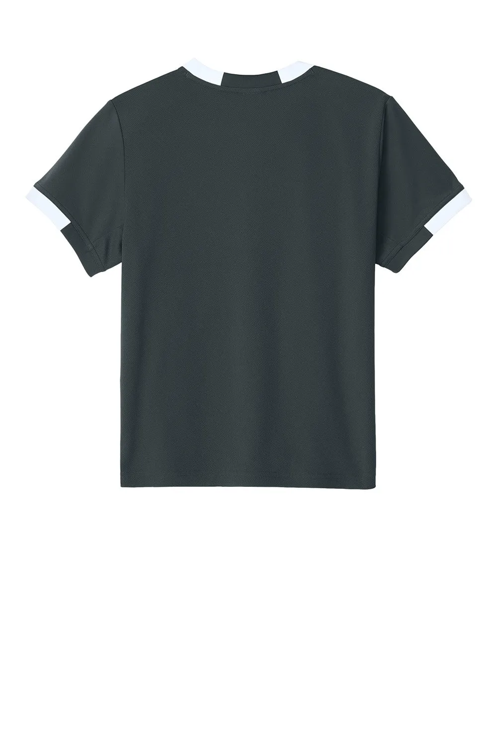 Sport-Tek Youth Club Moisture Wicking Short Sleeve Crewneck T-Shirt - Iron Grey/White Clothing Sport-Tek