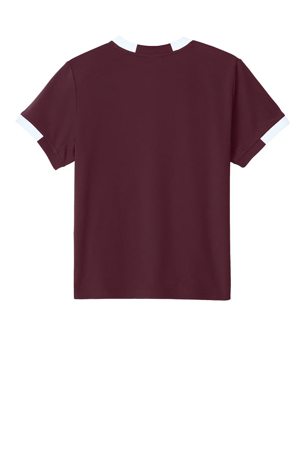 Sport-Tek Youth Club Moisture Wicking Short Sleeve Crewneck T-Shirt - Maroon/White Clothing Sport-Tek