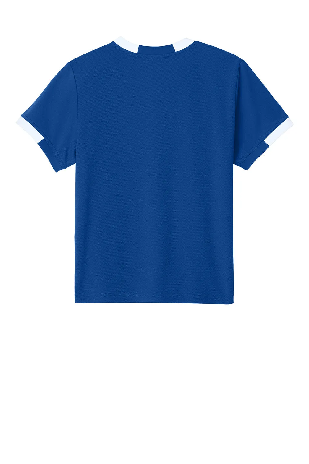 Sport-Tek Youth Club Moisture Wicking Short Sleeve Crewneck T-Shirt - True Royal Blue/White Clothing Sport-Tek