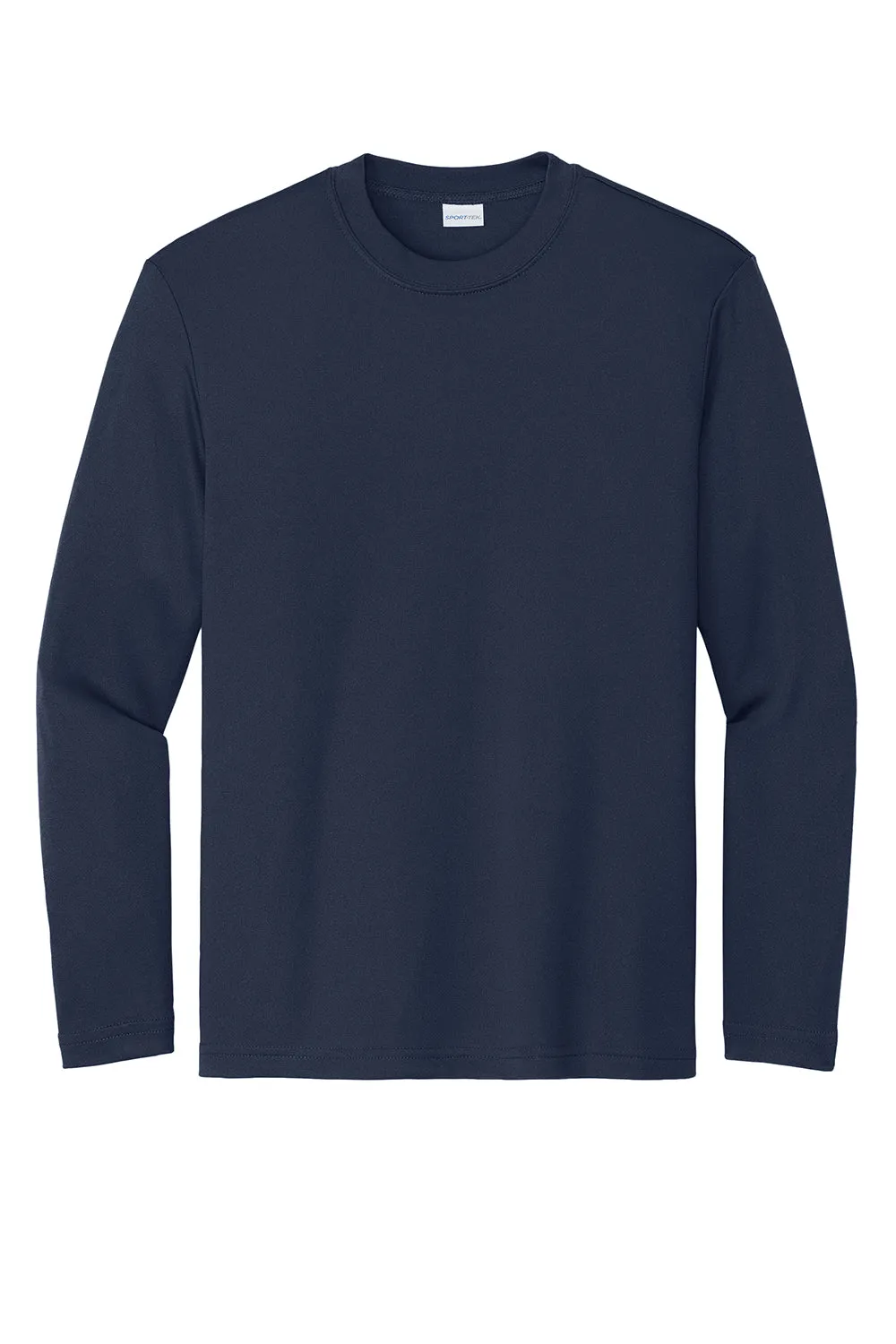 Sport-Tek Youth Competitor Moisture Wicking Long Sleeve Crewneck T-Shirt - True Navy Blue Clothing Sport-Tek