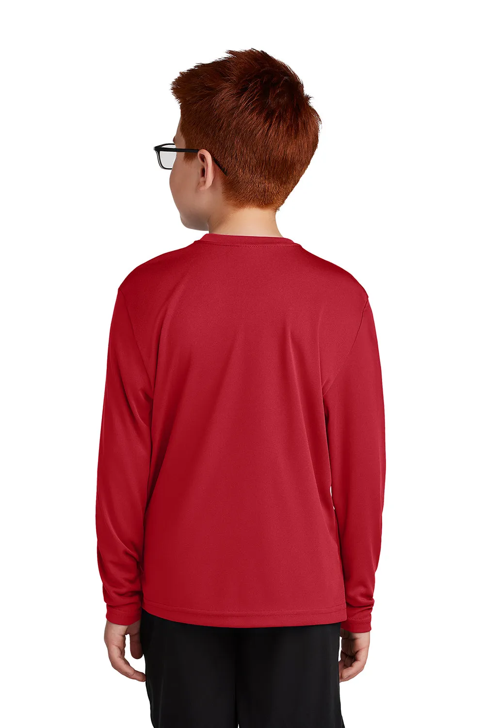 Sport-Tek Youth Competitor Moisture Wicking Long Sleeve Crewneck T-Shirt - True Red Clothing Sport-Tek