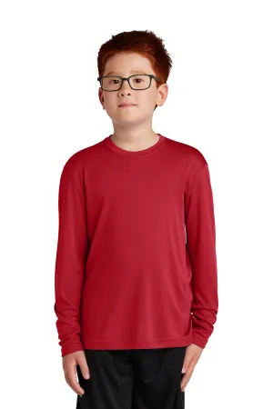 Sport-Tek Youth Competitor Moisture Wicking Long Sleeve Crewneck T-Shirt - True Red Clothing Sport-Tek