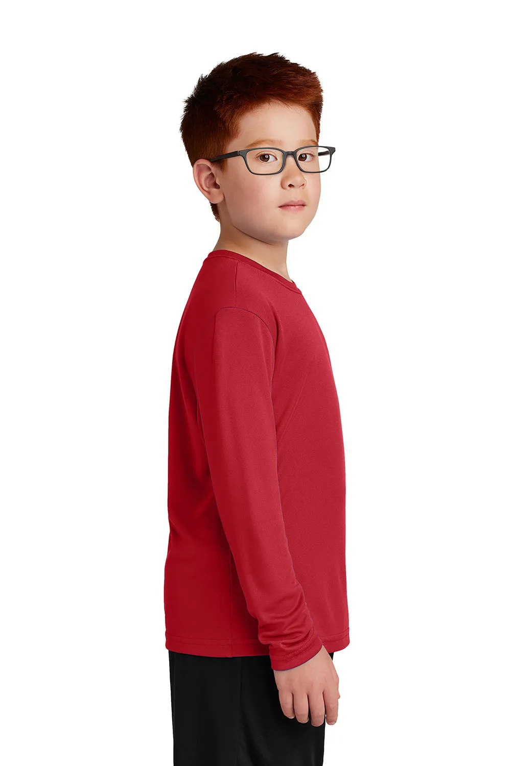 Sport-Tek Youth Competitor Moisture Wicking Long Sleeve Crewneck T-Shirt - True Red Clothing Sport-Tek