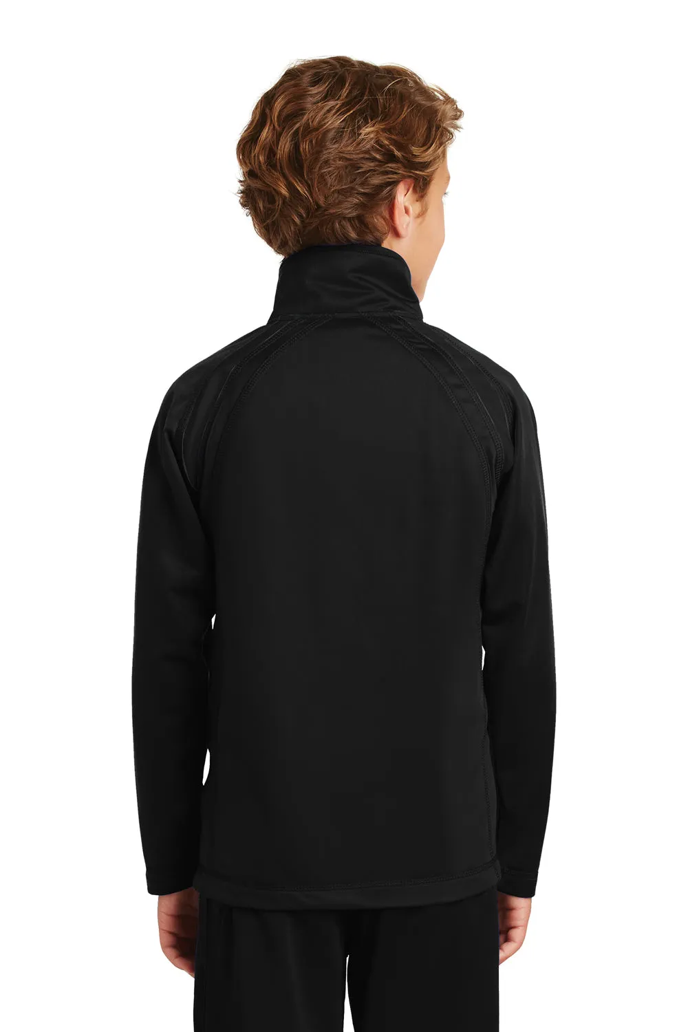 Sport-Tek Youth Full Zip Track Jacket - Black