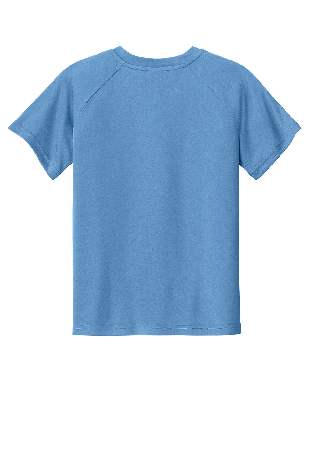 Sport-Tek Youth Moisture Wicking Competitor 2-Button Short Sleeve Henley - Carolina Blue Clothing Sport-Tek