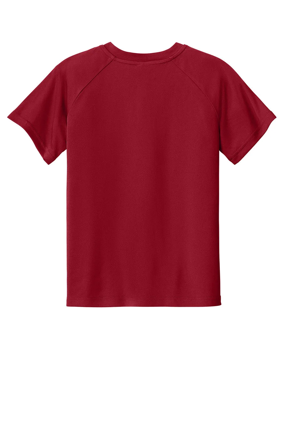 Sport-Tek Youth Moisture Wicking Competitor 2-Button Short Sleeve Henley - Deep Red Clothing Sport-Tek
