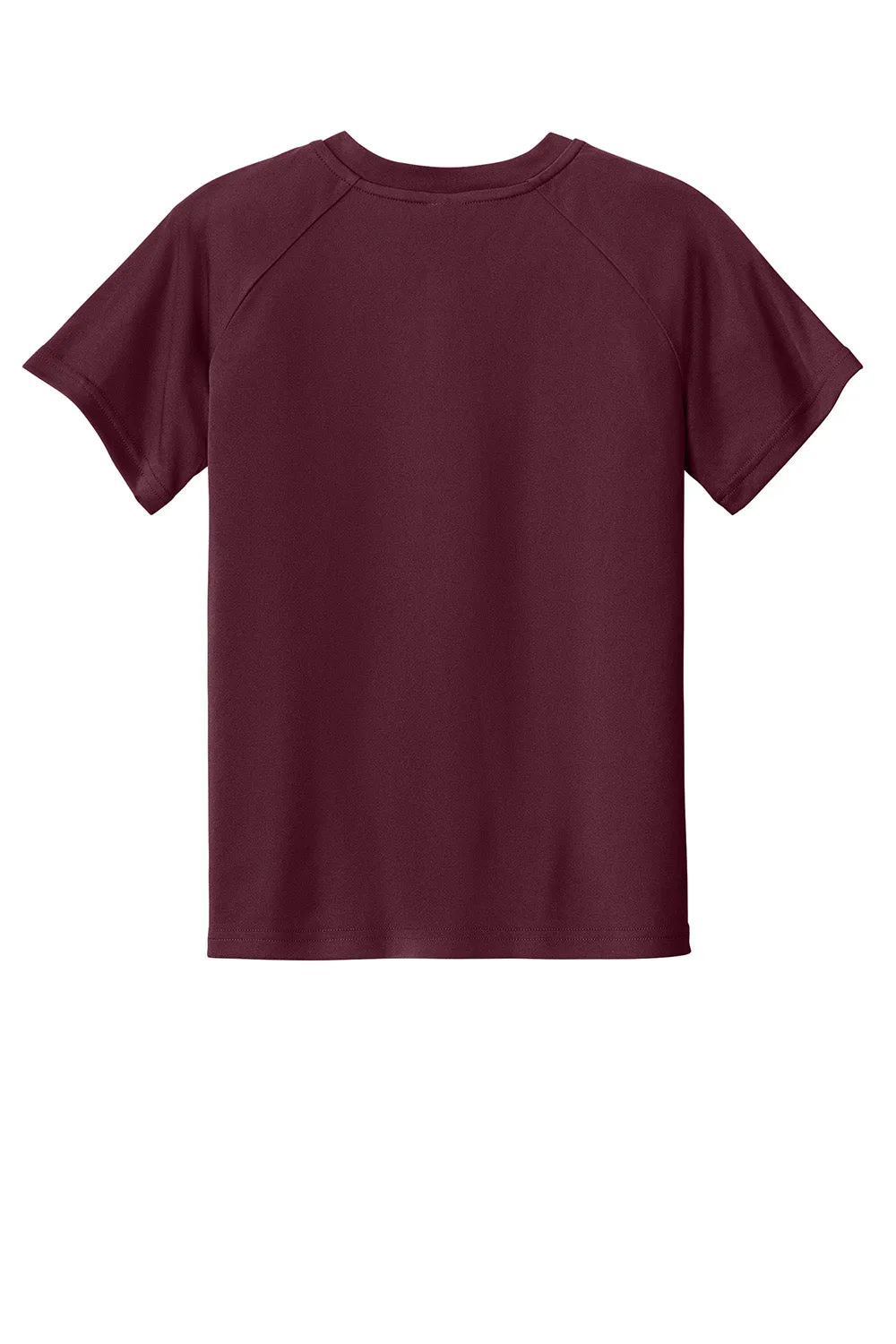 Sport-Tek Youth Moisture Wicking Competitor 2-Button Short Sleeve Henley - Maroon Clothing Sport-Tek