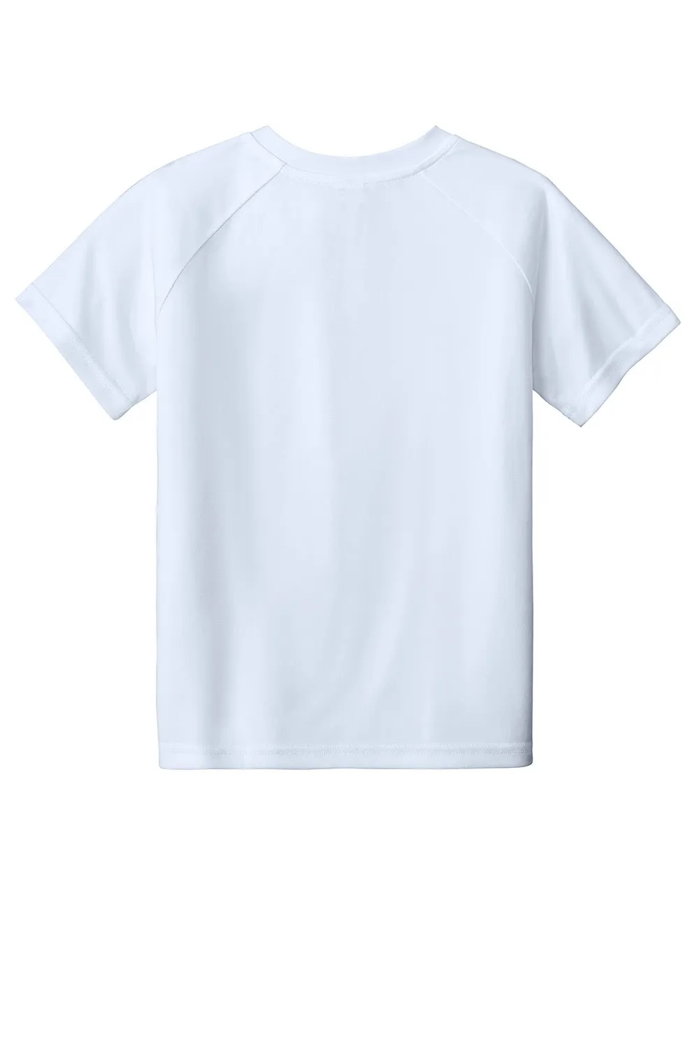 Sport-Tek Youth Moisture Wicking Competitor 2-Button Short Sleeve Henley - White Clothing Sport-Tek