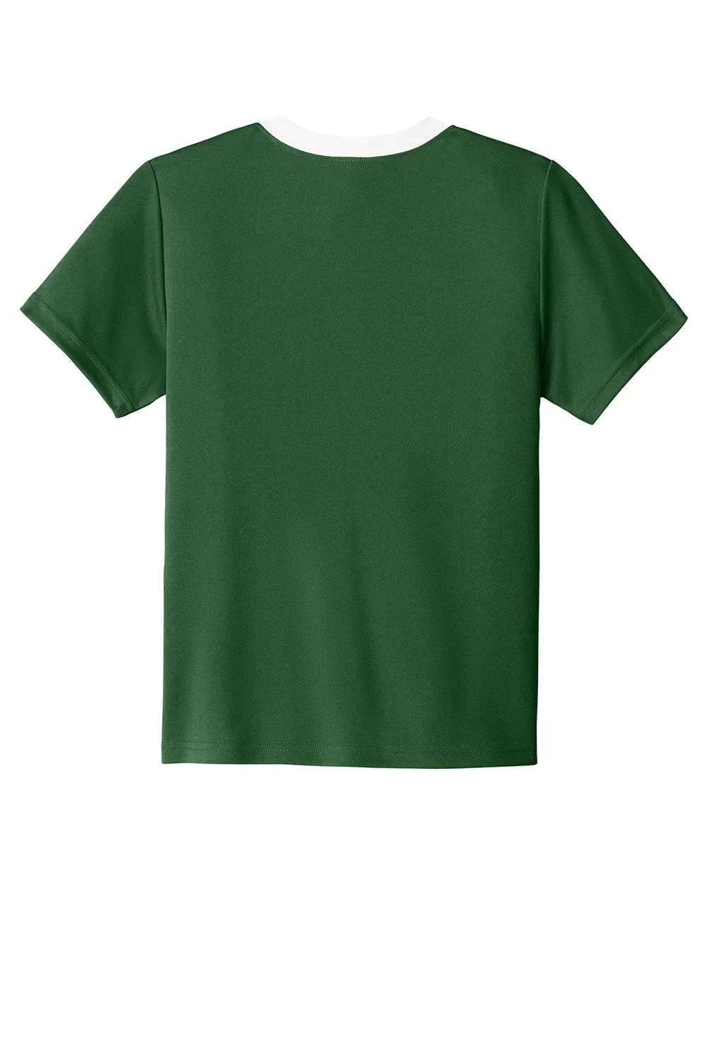 Sport-Tek Youth Moisture Wicking Competitor United Short Sleeve Crewneck T-Shirt - Forest Green/White Clothing Sport-Tek