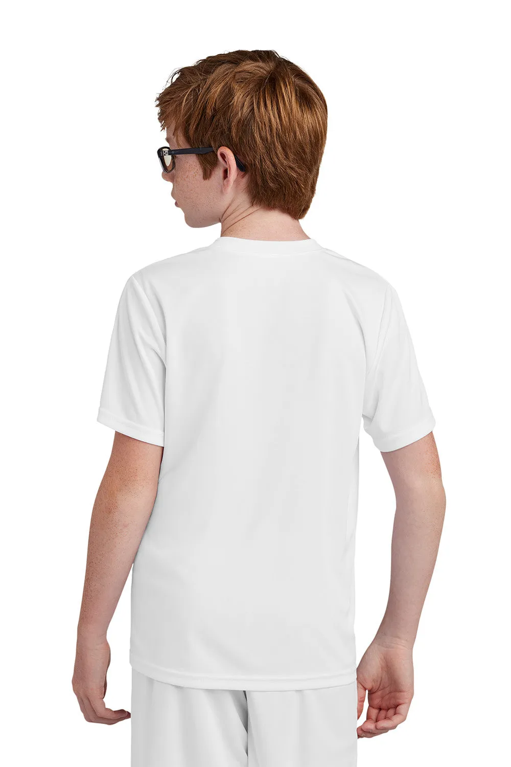 Sport-Tek Youth Moisture Wicking Competitor United Short Sleeve Crewneck T-Shirt - White Clothing Sport-Tek