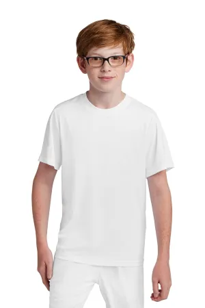 Sport-Tek Youth Moisture Wicking Competitor United Short Sleeve Crewneck T-Shirt - White Clothing Sport-Tek